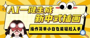AI一键生成新中式插画， 操作简单，小白也能轻松入手-小艾网创