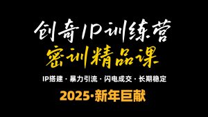 2025年“知识付费IP训练营”小白避坑年赚百万，暴力引流，闪电成交-小艾网创