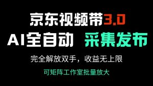 京东视频带货3.0，Ai全自动采集＋自动发布，完全解放双手，收入无上限...-小艾网创
