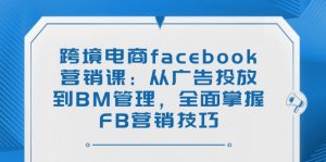 跨境电商facebook营销课：从广告投放到BM管理，全面掌握FB营销技巧-小艾网创