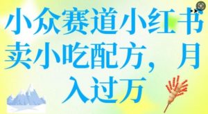 小众赛道小红书卖小吃配方，操作简单，月入过W-小艾网创