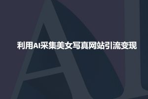 利用AI采集美女写真网站引流变现，引流嘎嘎的-小艾网创