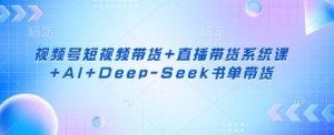 视频号短视频带货+直播带货系统课+AI+Deep-Seek书单带货-小艾网创
