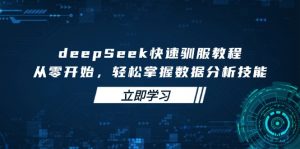 deepSeek快速驯服教程，从零开始，轻松掌握数据分析技能-小艾网创