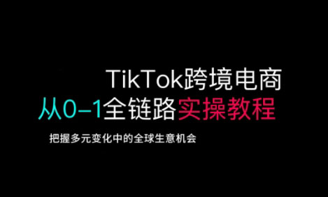 TikTok跨境电商从0-1全链路全方位实操教程,把握多元变化中的全球生意机会-小艾网创