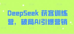 DeepSeek 获客训练营，破局AI引爆营销-小艾网创