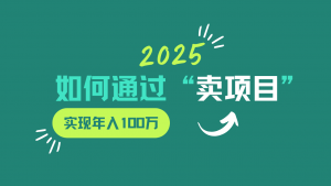 2025年如何通过“卖项目”实现年入100w-小艾网创