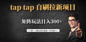 taptap拉新自刷项目，一个新用户14元，矩阵玩法日入300+-小艾网创