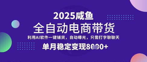 全网首发【闲鱼全自动电商带货】三年磨一剑，一朝露锋芒，单月稳定变现8k+【揭秘】-小艾网创
