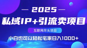 私域IP+引流卖项目，小白也可以做到轻松宅家日入1000+-小艾网创