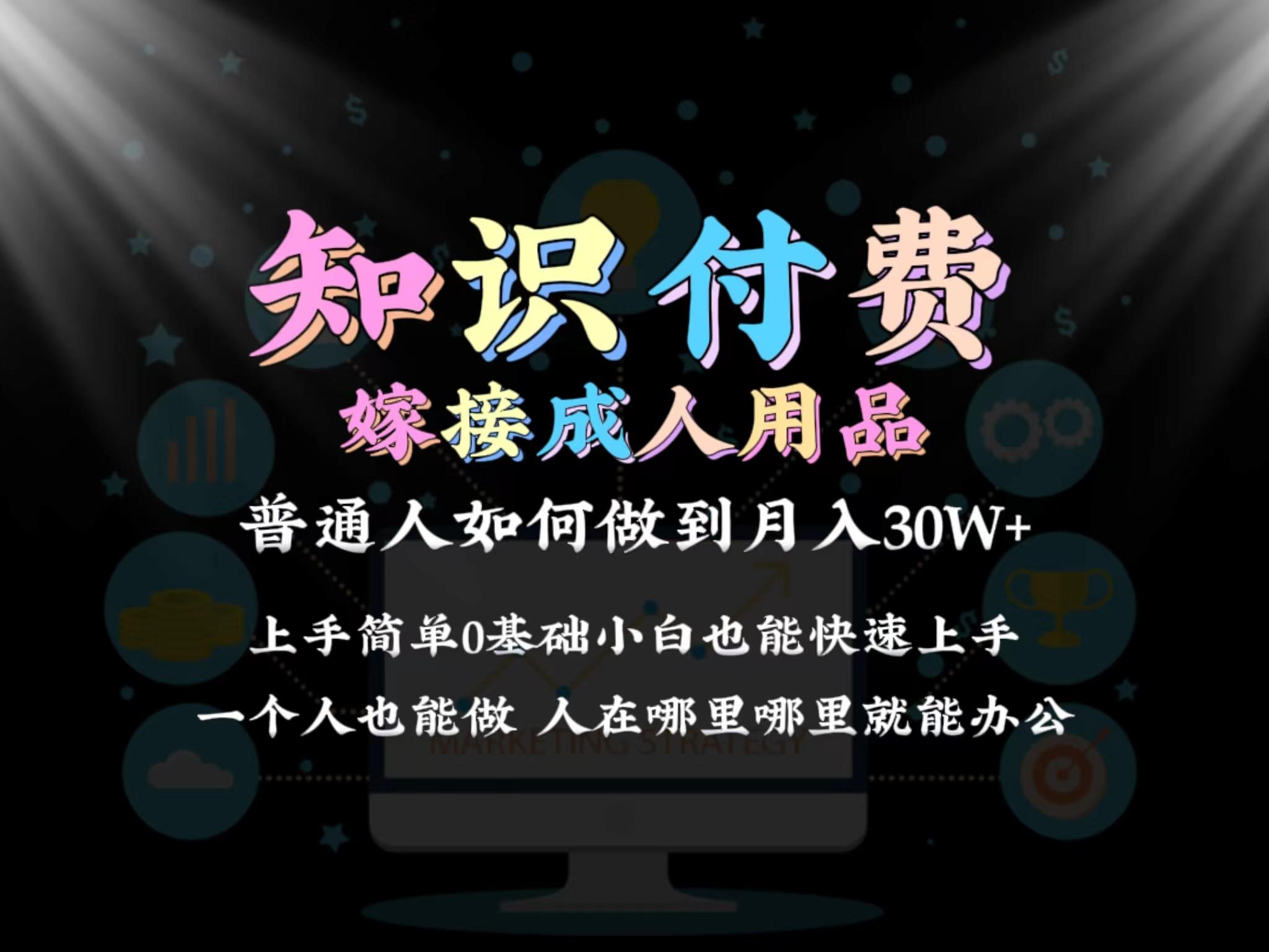 2024普通人做知识付费结合成人用品如何实现单月变现30w 保姆教学1.0-小艾网创