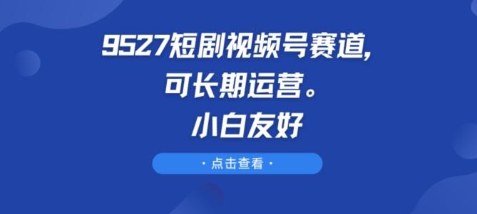 9527短剧视频号赛道，可长期运营，小白友好【揭秘】-小艾网创