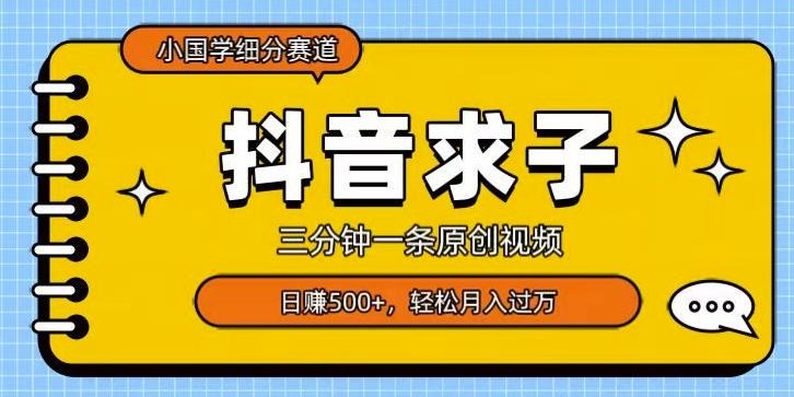 小国学细分赛道，三分钟一条原创视频，日赚500+，可矩阵复制-小艾网创