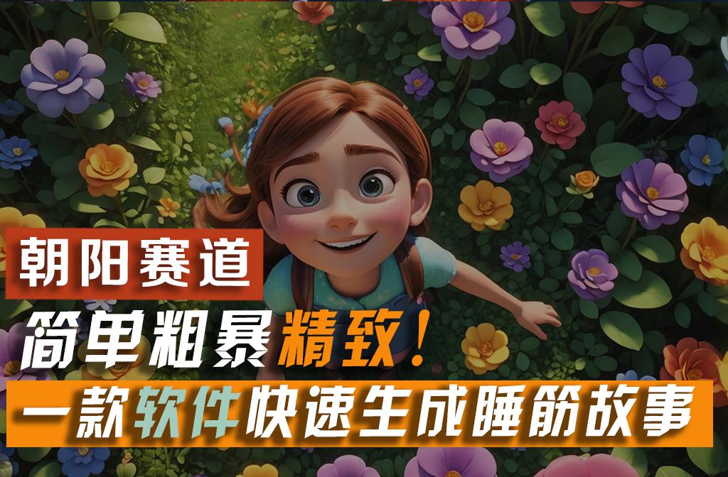 利用一款软件5分钟一条爆款睡筋故事，简单粗暴精致！小白月入2w+-小艾网创