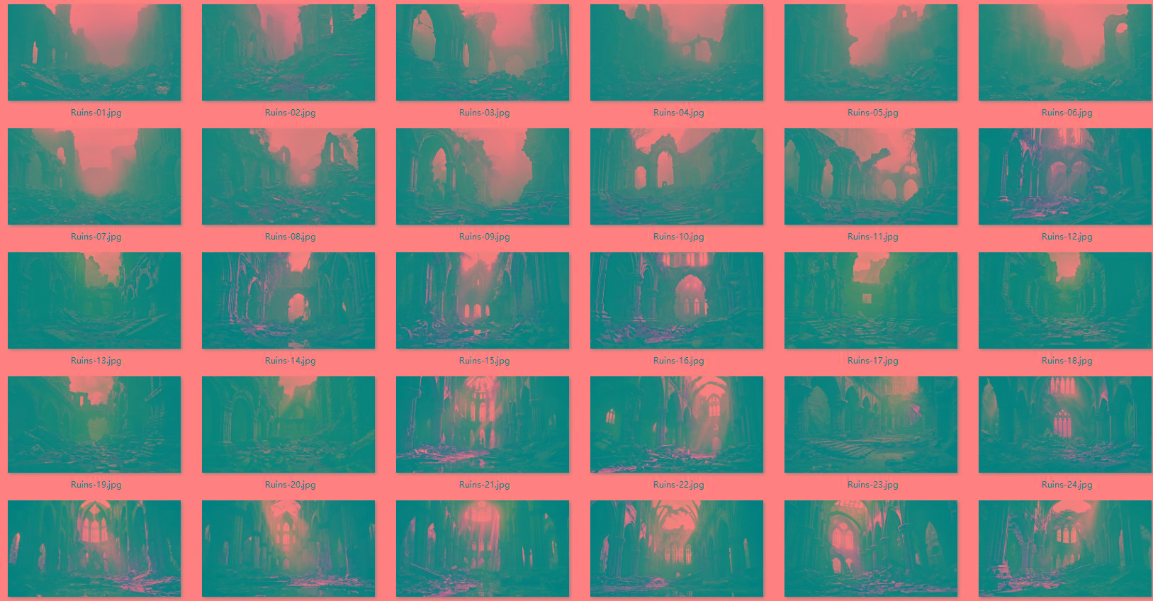 1600张科幻外星恐怖战争废墟环境背景 5K高清图片素材-小艾网创