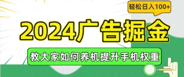 2024广告掘金，教大家如何养机提升手机权重，轻松日入100+【揭秘】-小艾网创