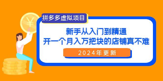 (9744期)拼多多虚拟项目：入门到精通，开一个月入万把块的店铺 真不难(24年更新)-小艾网创
