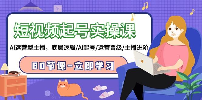 (9470期)短视频起号实操课，AI运营型主播，底层逻辑/AI起号/运营晋级/主播进阶/80节-小艾网创