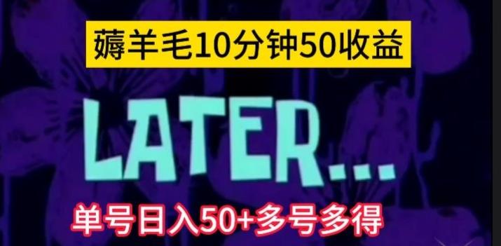 美团薅羊毛玩法，单号日入50+多号多得【仅揭秘】-小艾网创