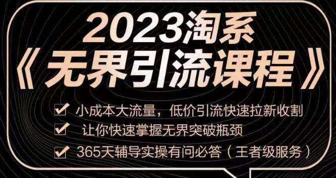 2023淘系无界引流实操课程，​小成本大流量，低价引流快速拉新收割，让你快速掌握无界突破瓶颈-小艾网创