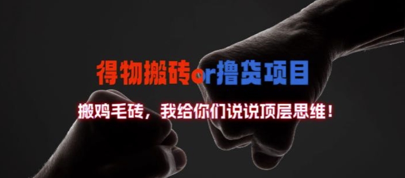 得物搬砖撸货项目?掰下数据，我给你们说说顶层思维【揭秘】-小艾网创