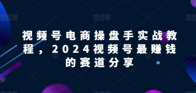 视频号电商实战教程，2024视频号最赚钱的赛道分享-小艾网创