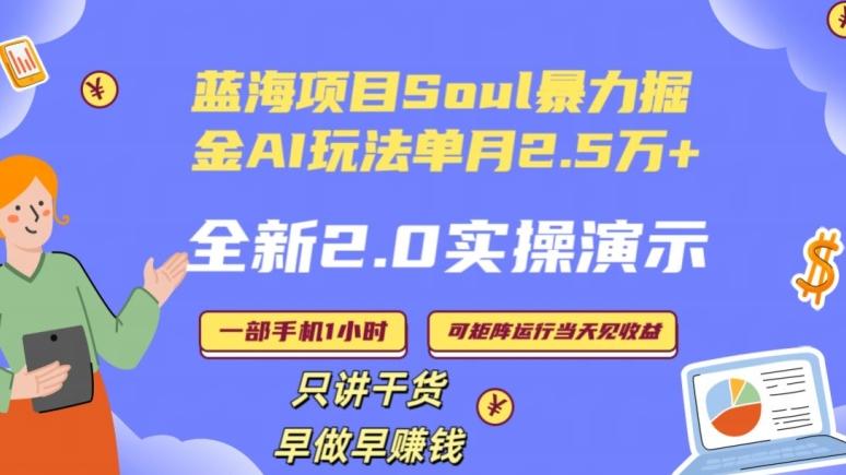 Soul怎么做到单月变现25000+全新2.0AI掘金玩法全程实操演示小白好上手【揭秘】-小艾网创