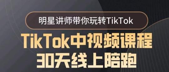 TikTok中视频课程30天线上陪跑，明星讲师带你玩转TikTok-小艾网创