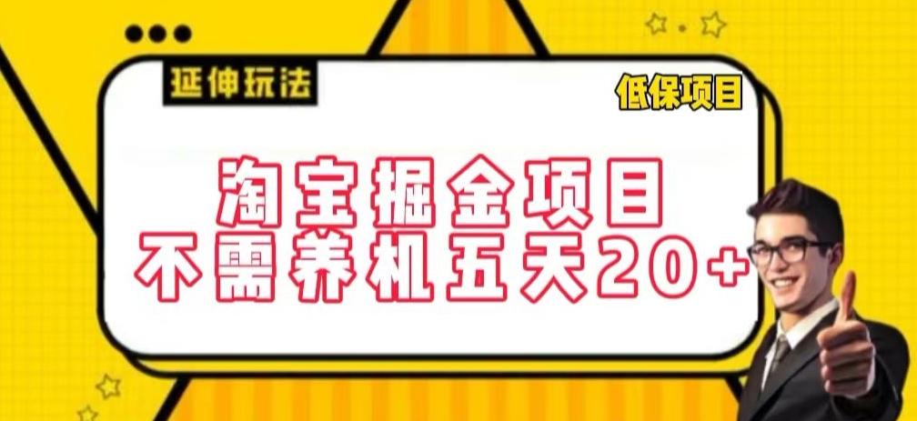 淘宝掘金项目，不需养机，五天20+，每天只需要花三四个小时【揭秘】-小艾网创