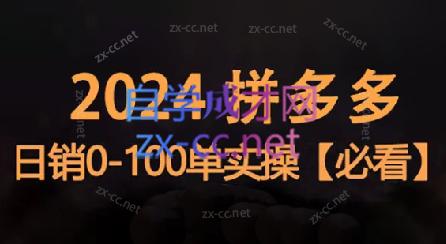 恒哥·2024拼多多日销0-100单实操-小艾网创