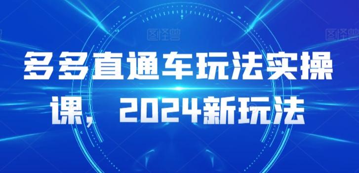 多多直通车玩法实操课，2024新玩法-小艾网创