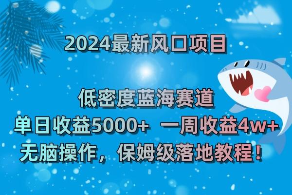 (8545期)2024最新风口项目 低密度蓝海赛道，日收益5000+周收益4w+ 无脑操作，保...-小艾网创