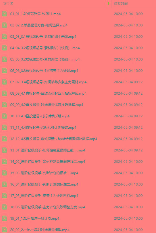 图片[1]-2024单品正价起号，直播素材投流选品：选品课+投流课+素材课+卡首屏/100节-小艾网创