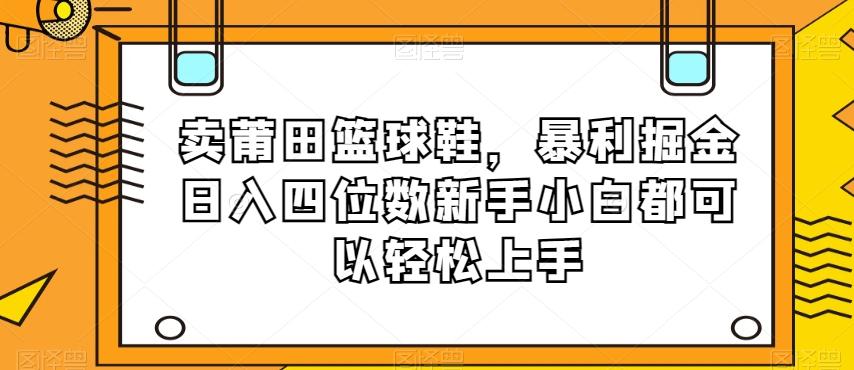 卖莆田篮球鞋，暴利掘金日入四位数新手小白都可以轻松上手【揭秘】-小艾网创