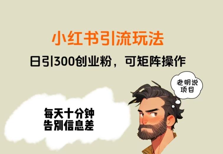 靠小红书视频日印300粉，两分钟一个视频轻松矩阵-小艾网创