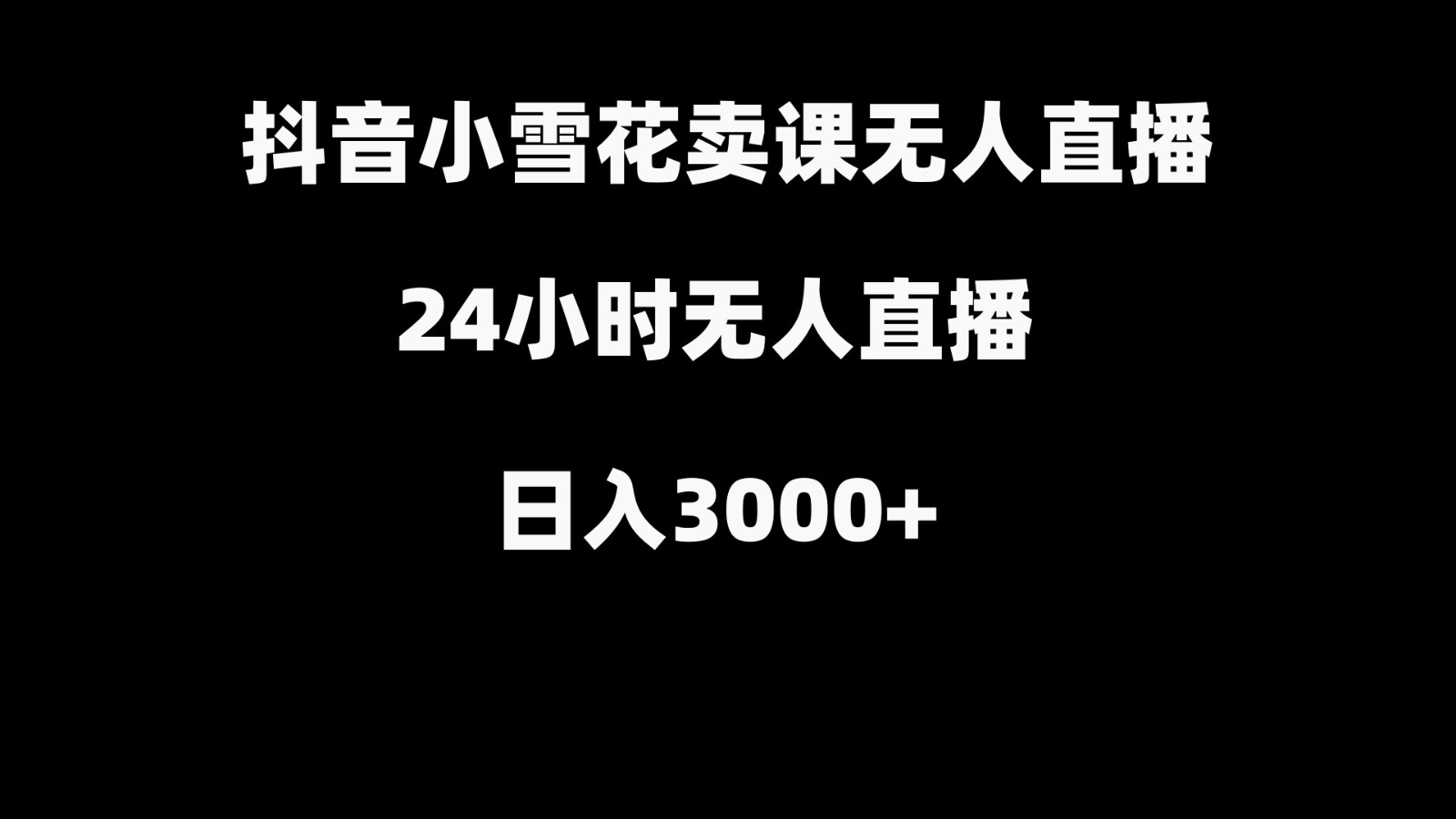 抖音小雪花卖缝补收纳教学视频课程，无人直播日入3000+-小艾网创
