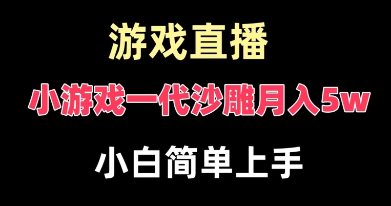 玩小游戏一代沙雕月入5w，爆裂变现，快速拿结果，高级保姆式教学【揭秘】-小艾网创
