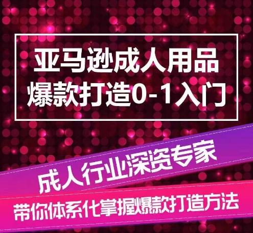 亚马逊成人用品爆款打造0-1入门，系统化讲解亚马逊成人用品爆款打造的流程-小艾网创