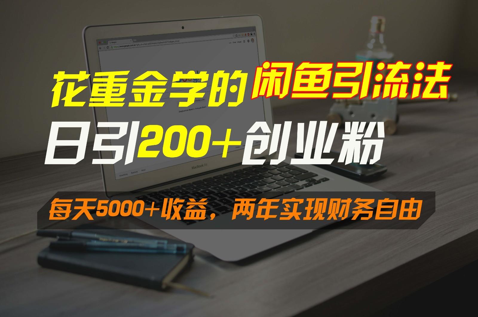 花重金学的闲鱼引流法，日引流300+创业粉，每天5000+收益，两年实现财务自由-小艾网创