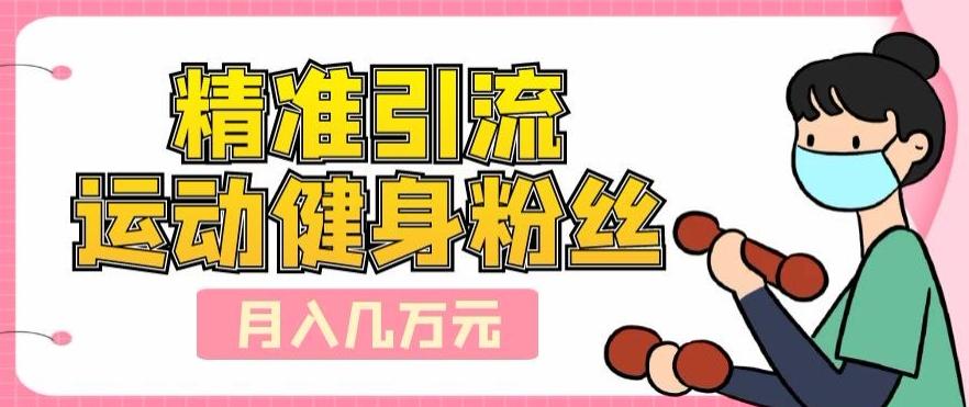 精准引流运动健身粉丝，轻松月入几万-小艾网创
