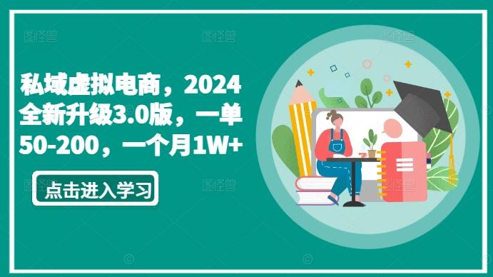 私域虚拟电商，2024全新升级3.0版，一单50-200，一个月1W+【揭秘】-小艾网创
