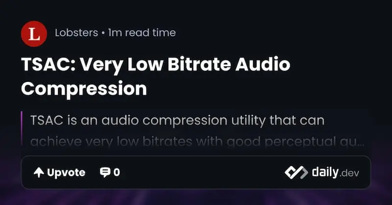 TSAC ｜音频压缩-小艾网创