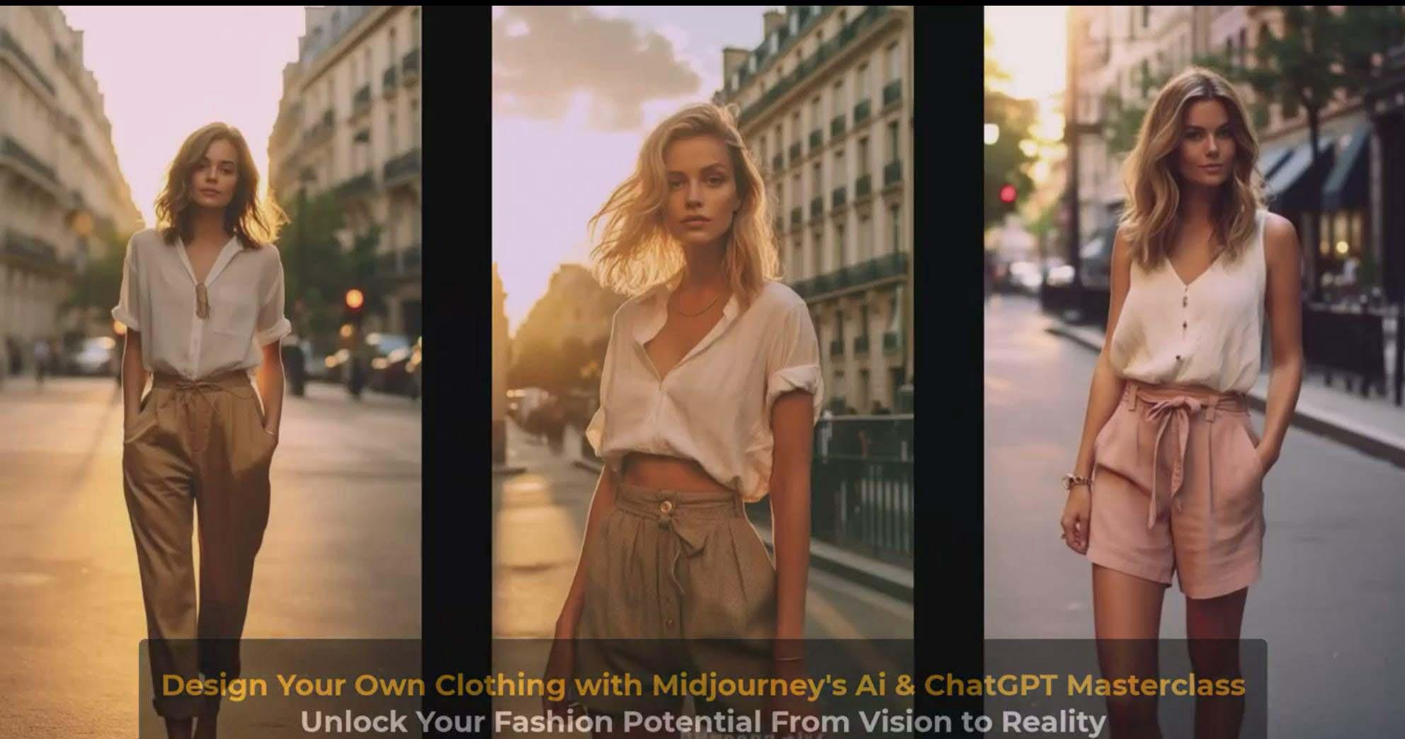 图片[9]-利用 Midjourneys Ai 人工智能设计自己的服装AI大师班-10节课-中英字幕-小艾网创