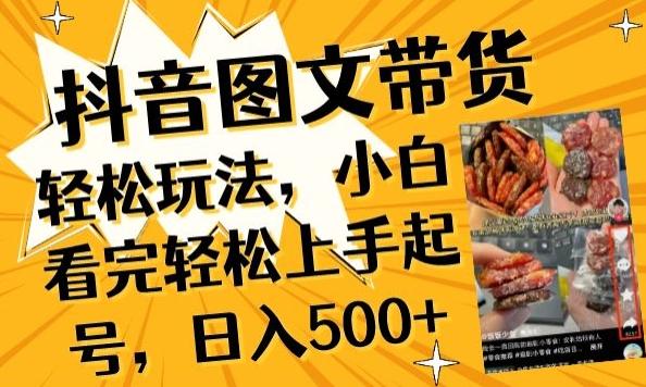 抖音图文带货已过时?那你不如仔细看看这个，小白看完轻松上手起号，日入500+不是梦【揭秘】-小艾网创