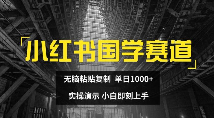 小红书国学赛道，无脑粘贴复制，单日1K，实操演示，小白即刻上手【揭秘】-小艾网创