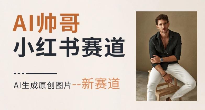 AI一键生成帅哥，新思路新赛道，涨粉迅速，轻松月入过万-小艾网创