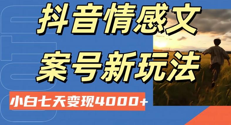 抖音情感文案小白七天变现4000+详细课程-小艾网创