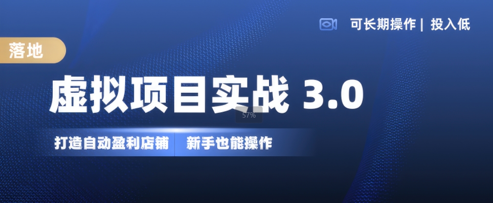 虚拟项目实战3.0，打造自动盈利店铺，可长期操作投入低，新手也能操作-小艾网创