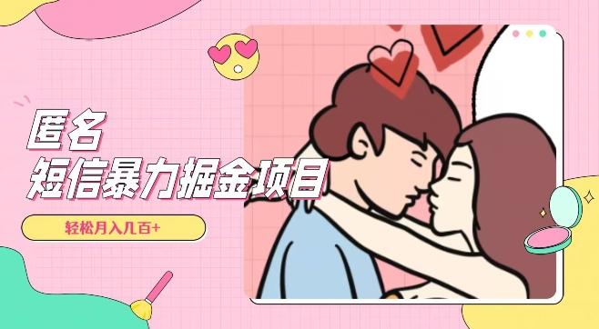 全网首发，揭秘超冷门匿名短信项目，通过信息差日入几百+【揭秘】-小艾网创