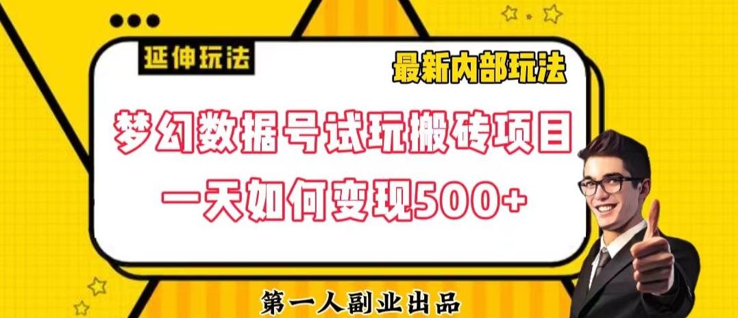 数据号回归玩法游戏试玩搬砖项目再创日入500+【揭秘】-小艾网创